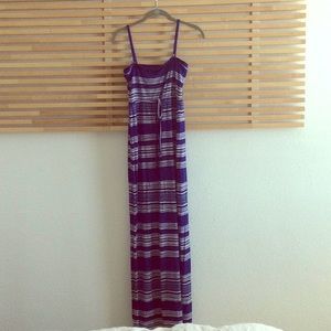 Motherhood Maternity Blue Stripe Maxi Dress SM